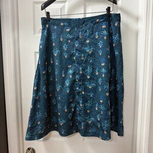 Dash of Pep Self Care Plants Printed lined skirt with pockets size XL
